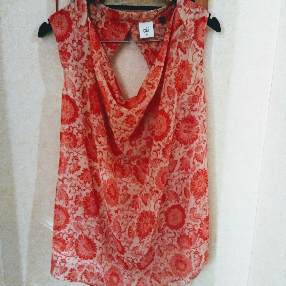 Orange Floral Top
